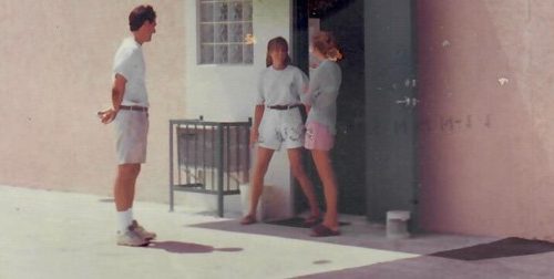 Outside old building